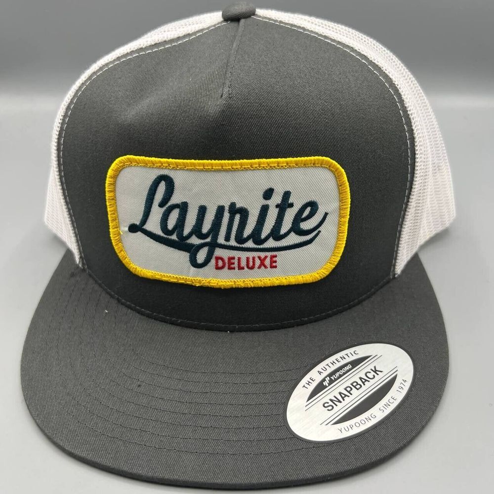 Layrite Deluxe Trucker Hat Men Black Stay Rite with Layrite SnapBack‎ Cap